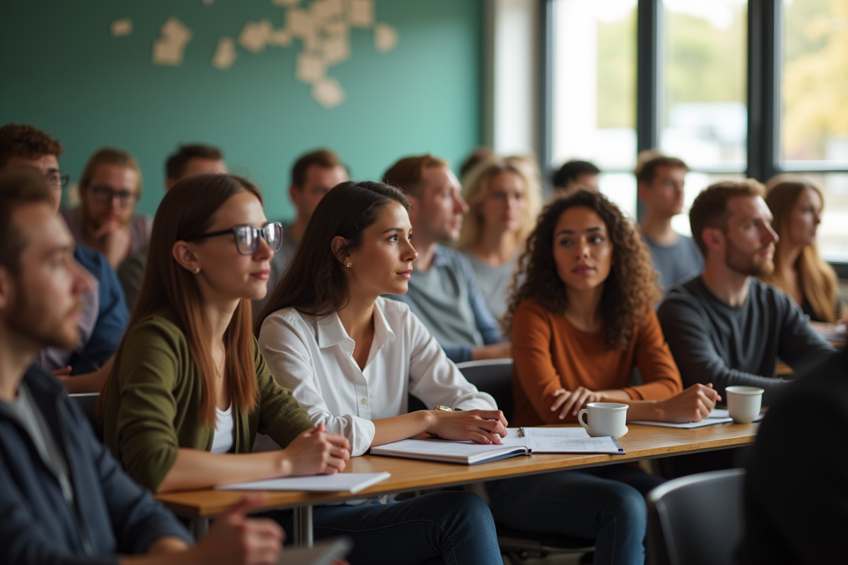 Groupe d adultes en formation sur l assistance éducative